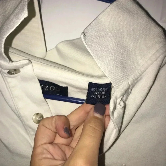 White Longsleeve Polo - Picture 2 of 3